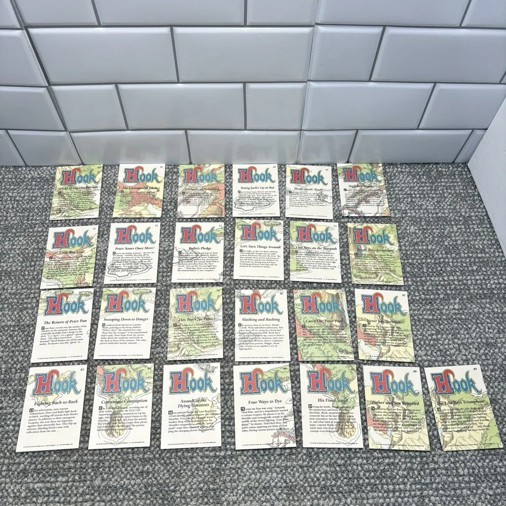 Topps‎ 1991 Hook Movie Complete 99 Set W 11 Stickers Robin Williams Peter Pan